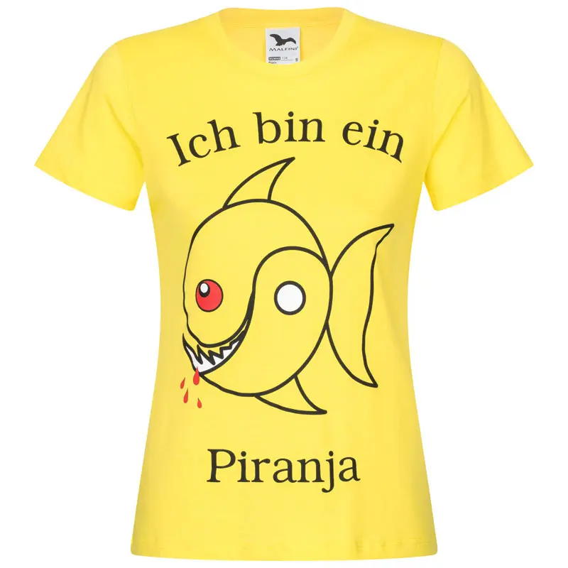Produktfoto Freisteller Onlineshop T-Shirt Motivdruck gelb